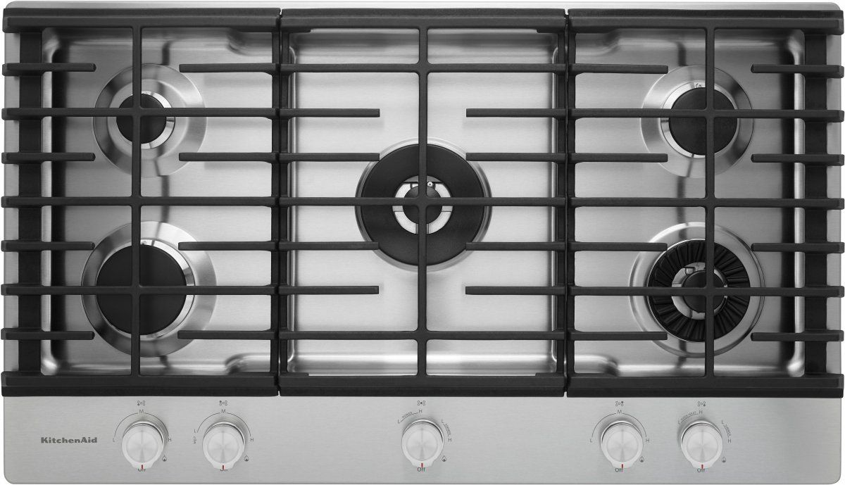 KitchenAid® 36'' Stainless Steel Gas Cooktop