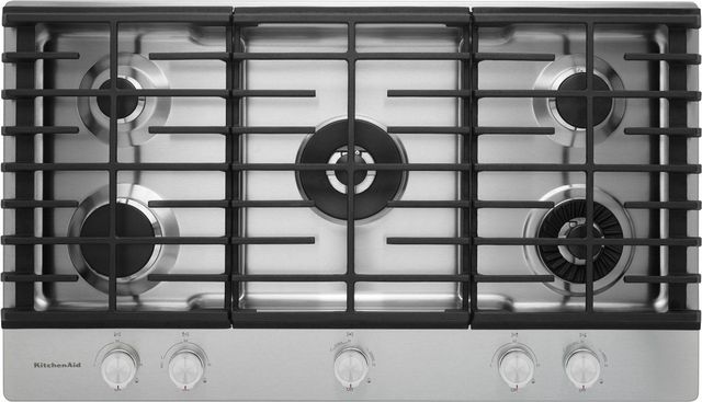 KitchenAid® 36'' Stainless Steel Gas Cooktop-0