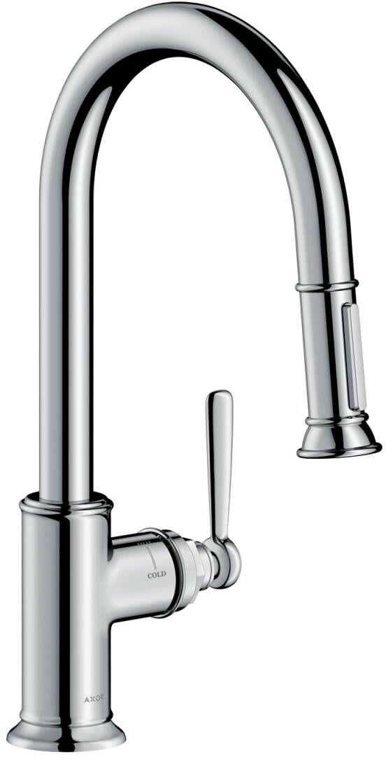 AXOR Montreux Chrome HighArc Kitchen Faucet 2-Spray Pull-Down, 1.75 GPM