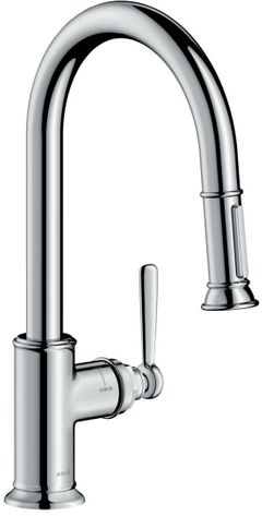 AXOR Montreux Chrome HighArc Kitchen Faucet 2-Spray Pull-Down, 1.75 GPM-16581001