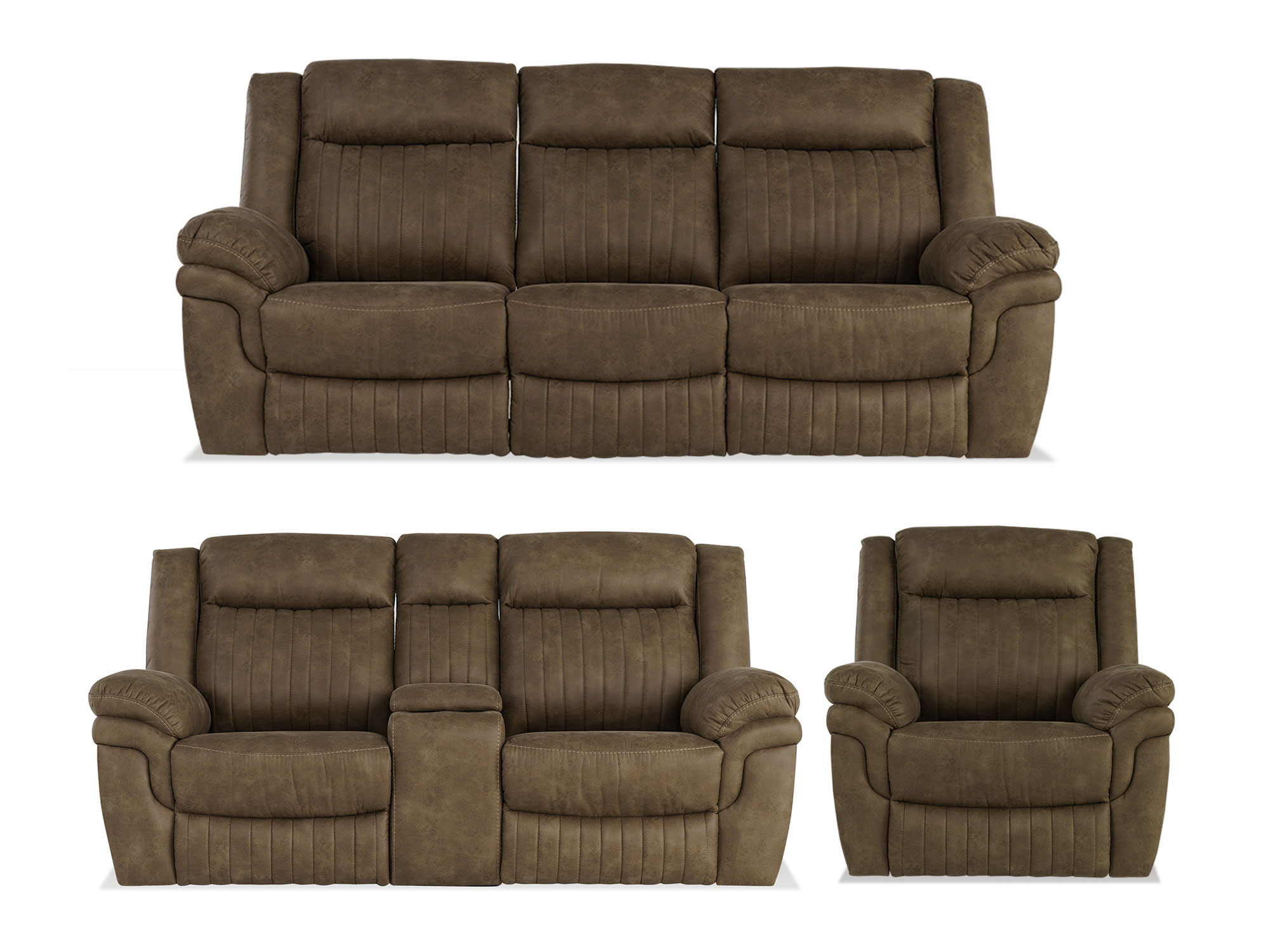 Gabriele Reclining Sofa and Console Loveseat, Recliner Free!