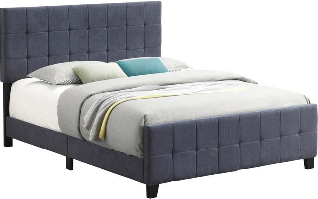 Coaster® Fairfield Dark Grey Queen Upholstered Panel Bed