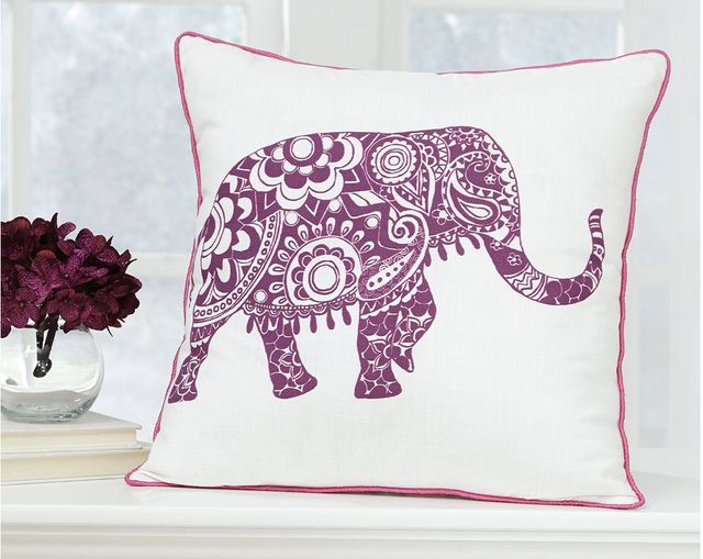 Signature Design by Ashley® Medan White and Purple Pillow 2