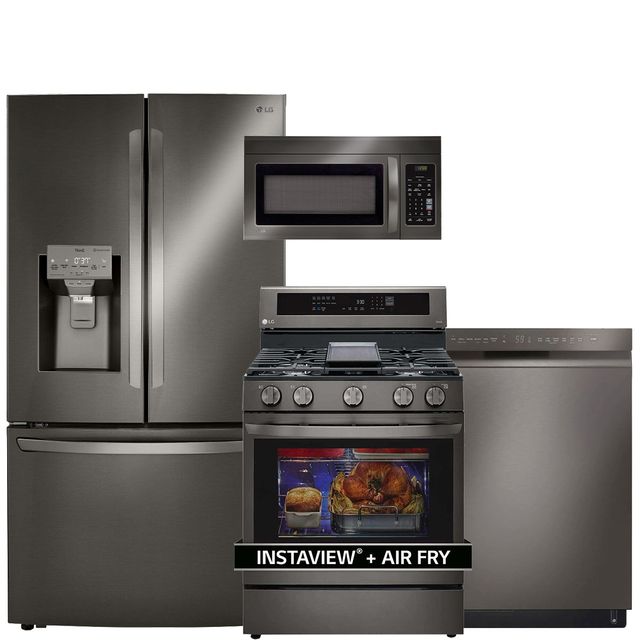 LG 4-Piece Black Stainless Steel Kitchen Package