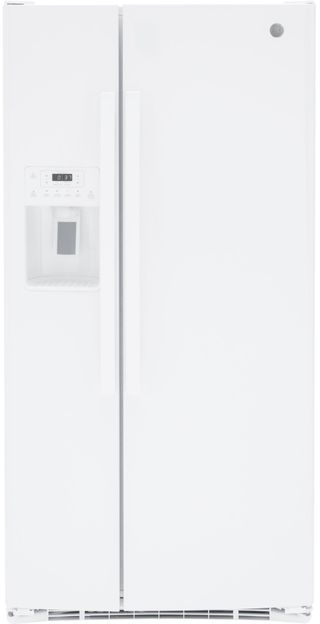 GE® 23.0 Cu. Ft. White Side-by-Side Refrigerator