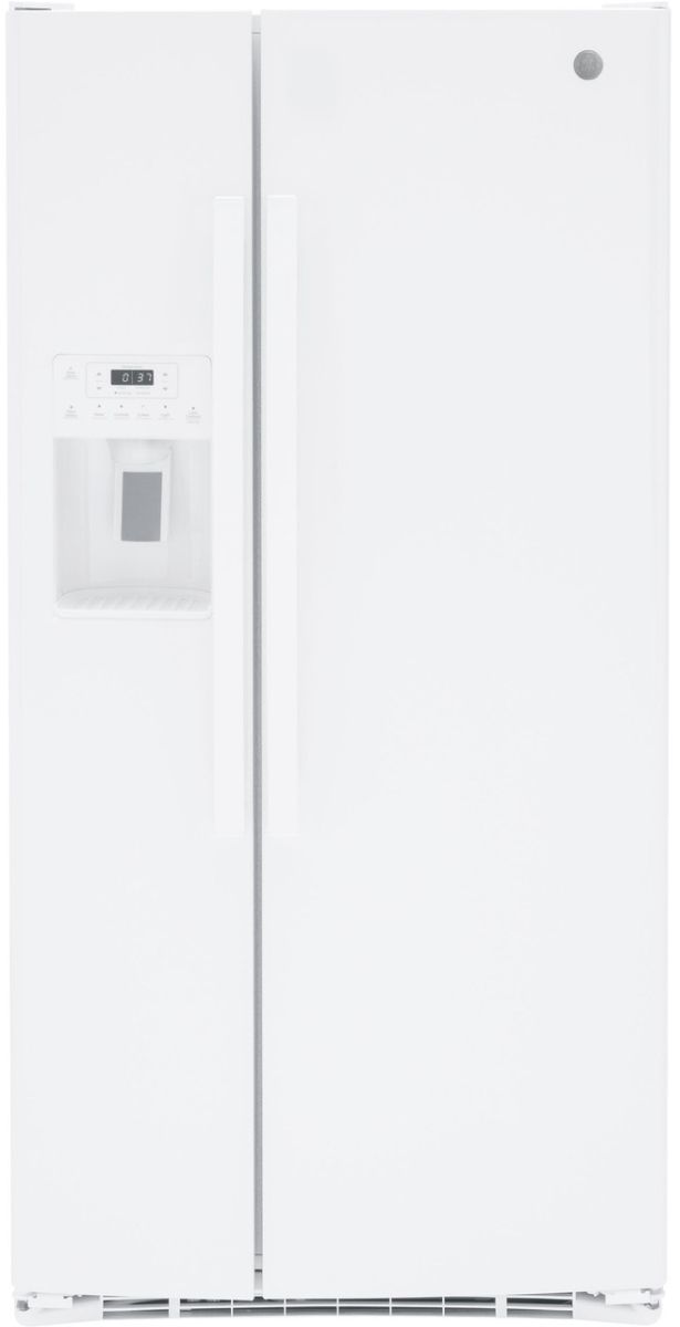 GE® 33 in. 23.0 Cu. Ft. White Side-by-Side Refrigerator-0