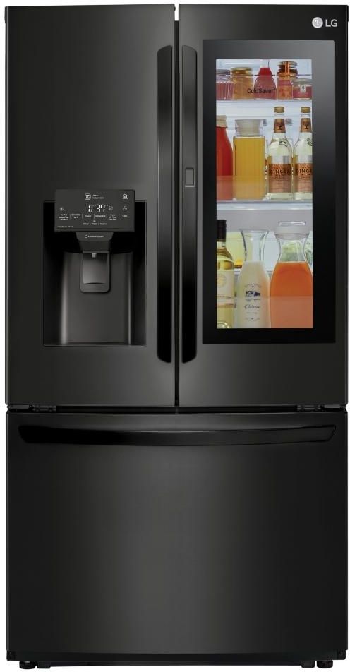 LG 21.9 Cu. Ft. Matte Black Stainless Steel Counter Depth French Door Refrigerator-0
