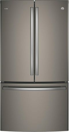 GE Profile™ 23.1 Cu. Ft. Slate Counter Depth French Door Refrigerator-PWE23KMKES