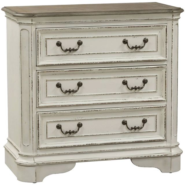 Liberty Magnolia Manor 3 Drawer Bedside Chest w/ Charging Station-1