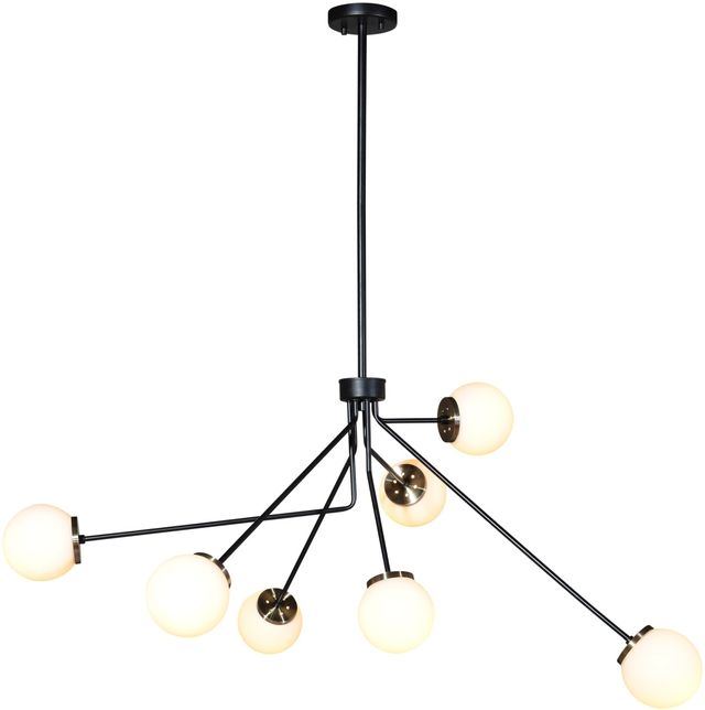 Renwil® Fintona Matte Black And Antique Brass Pendant Light Fischer Furniture Rapid City Sd