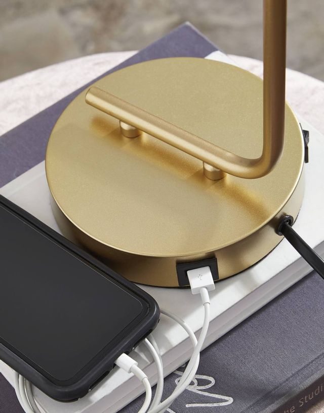 Signature Design by Ashley® Covybend Gold Metal Desk Lamp-1