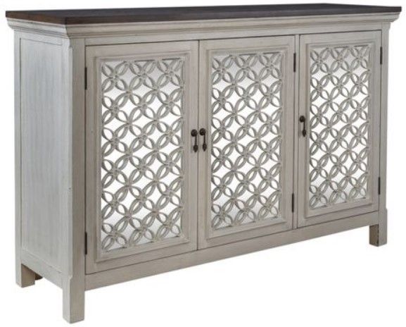 Liberty Westridge Antique White/Wire Brushed Gray Accent Cabinet-0