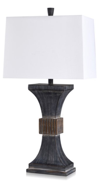 Stylecraft Poly Brown/Dark Gray/White Table Lamp