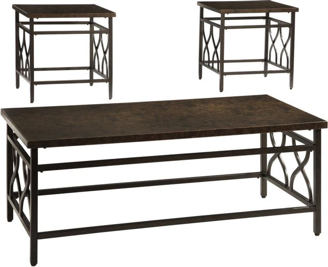 Signature Design by Ashley® Tippley 3 Piece Brown Occasional Table Set 