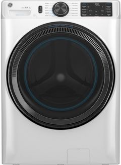 GE® 5.0 Cu. Ft. White Front Load Washer