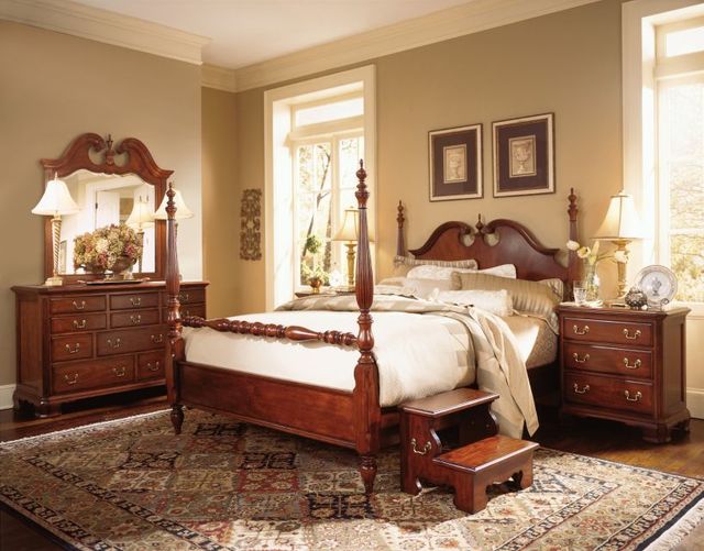 American Drew® Cherry Grove King Low Poster Bed-1