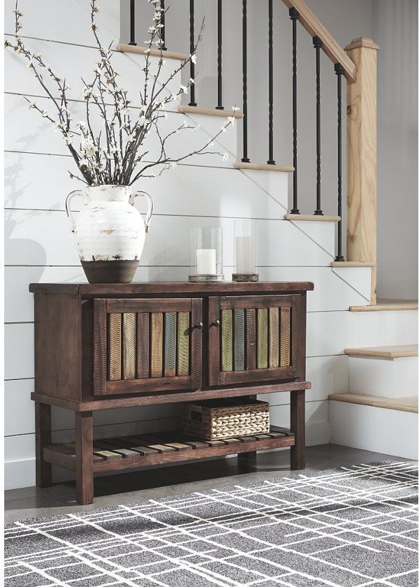 Signature Design by Ashley® Mestler Rustic Brown Console 8