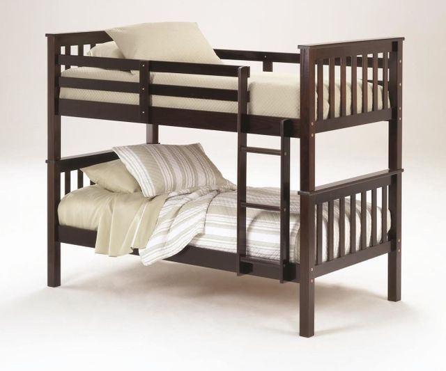 Bernards Sadler Merlot Twin/Twin Bunk Bed-1