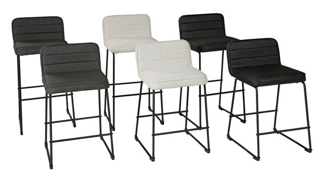 Signature Design by Ashley® Nerison Black Counter Height Stool 3