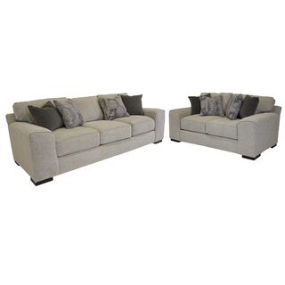 Sofamaster Darby Linen Sofa and Loveseat