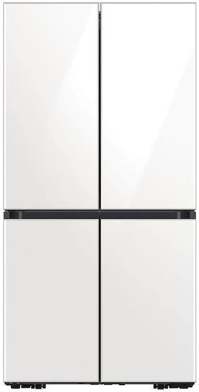 Samsung Bespoke 4-Door Flex™ 29.0 Cu. Ft. White Glass Refrigerator in Customizable Panel