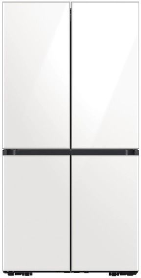 Samsung Bespoke 4-Door Flex™ 29.0 Cu. Ft. White Glass Refrigerator in Customizable Panel