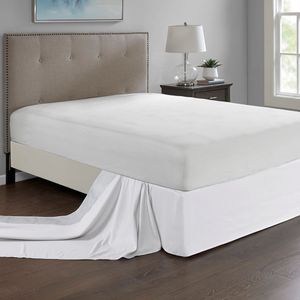 Olliix by Madison Park White Simple Fit Wrap Around Adjustable Bed Skirt