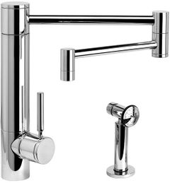 Waterstone™ Faucets Hunley Articulated Spout Kitchen Faucet with Side Spray
