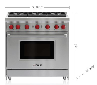 wolf 36 range btu