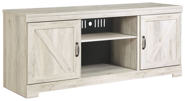 Signature Design by Ashley® Bellaby Whitewash Large TV Stand with Fireplace Option 0