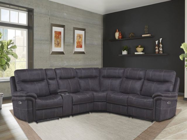 Parker House® Mason 6-Piece Charcoal Sectional Sofa Set 1