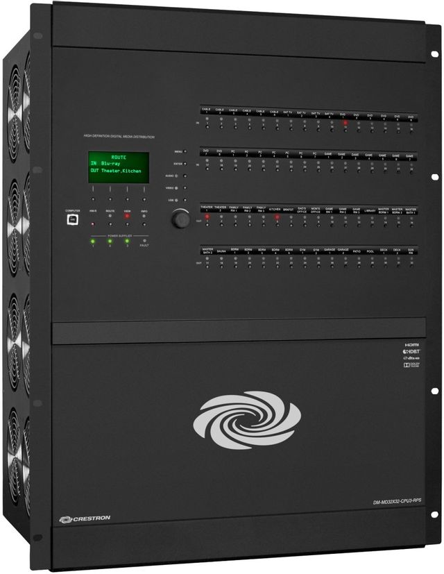 Crestron® DigitalMedia™ 32x32 Switcher with Redundant Power Supplies