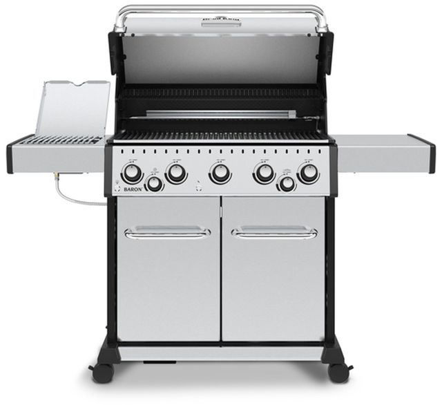 Broil King® Baron™ S 590PRO Infrared 63" Stainless Steel Freestanding Propane Gas Grill 0