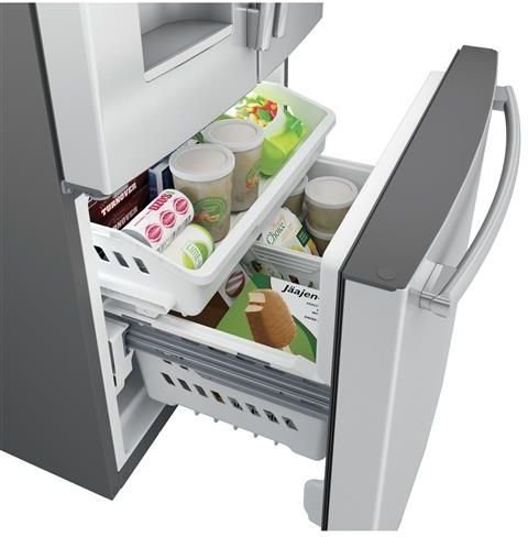 GE® Series 23.8 Cu. Ft. French Door Refrigerator-Stainless Steel-2