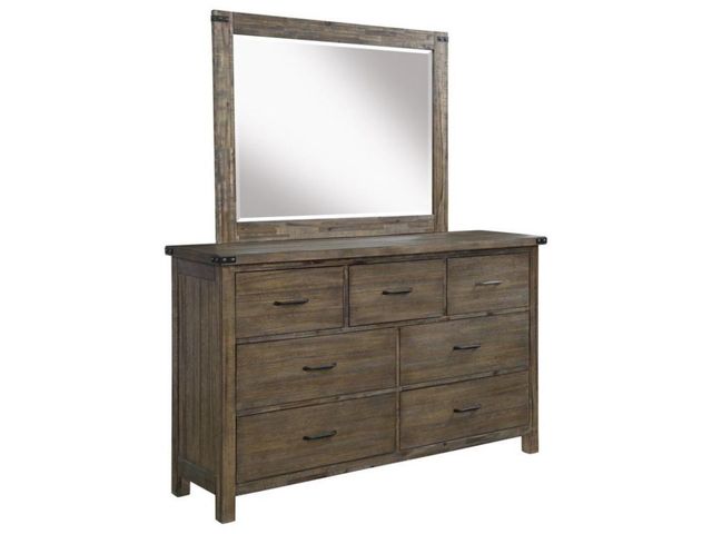 New Classic Furniture Galleon King Industrial Bed, Dresser, Mirror & 2 Nightstands-2
