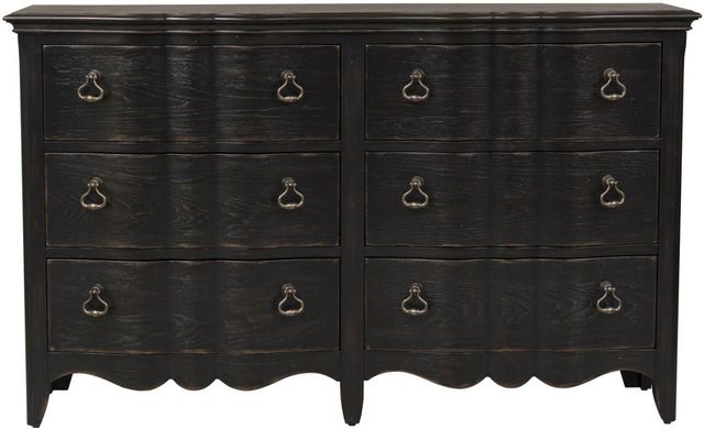 Liberty Furniture Chesapeake Antique Black 6 Drawer Dresser