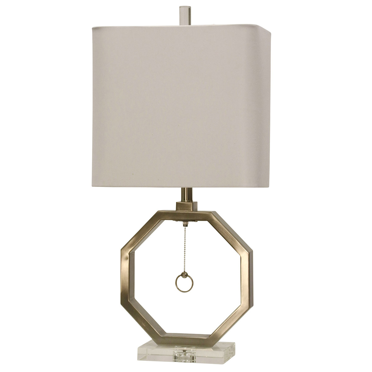 Style Craft Brushed Steel & Acrylic Table Lamp