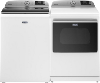 MAYTAG Mega Capacity Top Load Laundry Pair with a 5.2 Cu. Ft.Capacity Smart Washer and a 7.4 Cu. Ft. Capacity Dryer