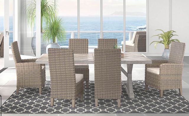 Signature Design by Ashley® Beachcroft Beige Rectangle Dining Table 3