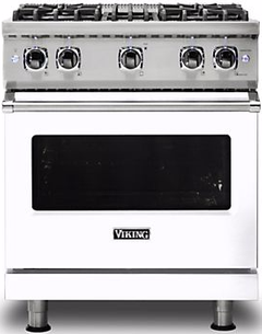 Viking® Professional 5 Series 30" White Pro Style Liquid Propane Range