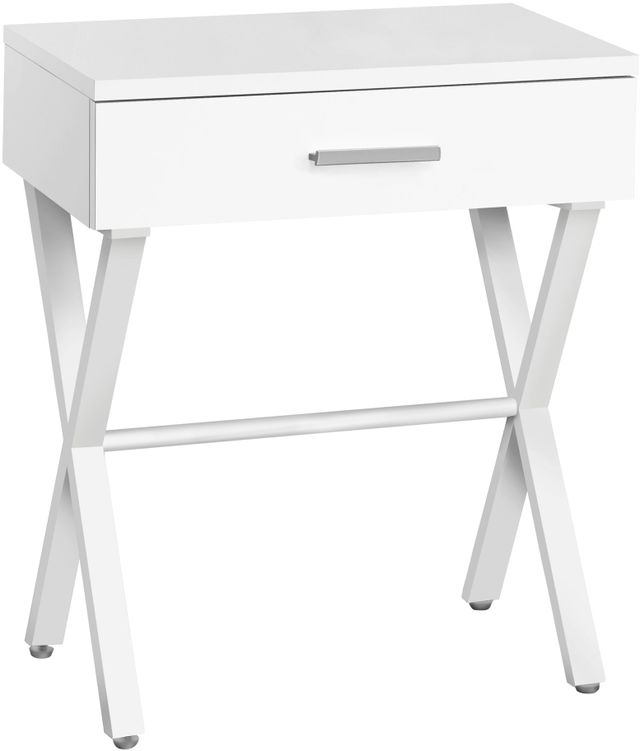 Monarch Specialties Inc. White 24" Metal Accent Table