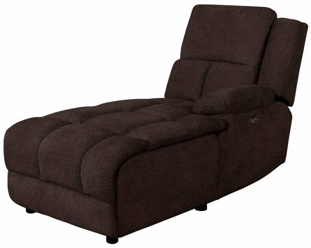 Coaster® 3-Piece Brown Power Reclining Sectional with Chaise 4