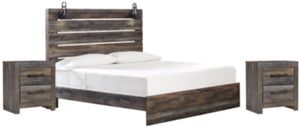 Signature Design by Ashley® Drystan 3-Piece Brown King Bed Set