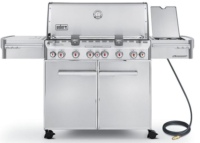Weber® Summit® S-670™ 74.1" Stainless Steel Gas Grill-0