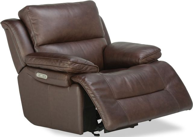 Flexsteel® Apollo Dark Brown Power Gliding Recliner with Power Headrest ...