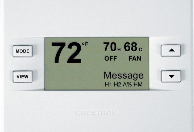 Crestron® Heating/Cooling Fan-Coil Thermostat-White