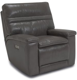 Palliser® Furniture Leo Gray Wallhugger Power Recliner with Power Headrest and Lumbar