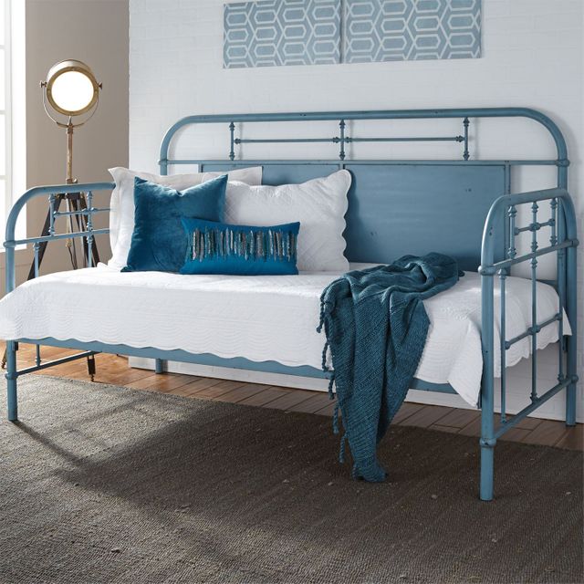 Liberty Vintage Blue Twin Metal Day Youth Bed-1