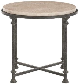 Bernhardt Galesbury Antique Silver/Beige Side Table 2