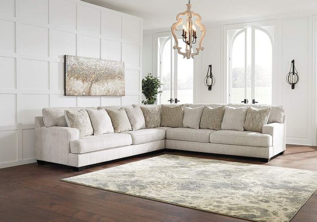 Signature Design by Ashley® Rawcliffe 3-Piece Parchment Sectional 4